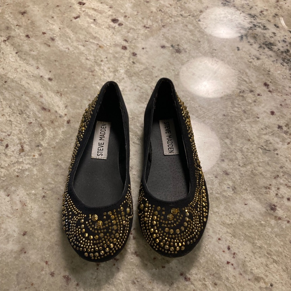 Little Girl’s Size 11 Steve Madden Black Flats